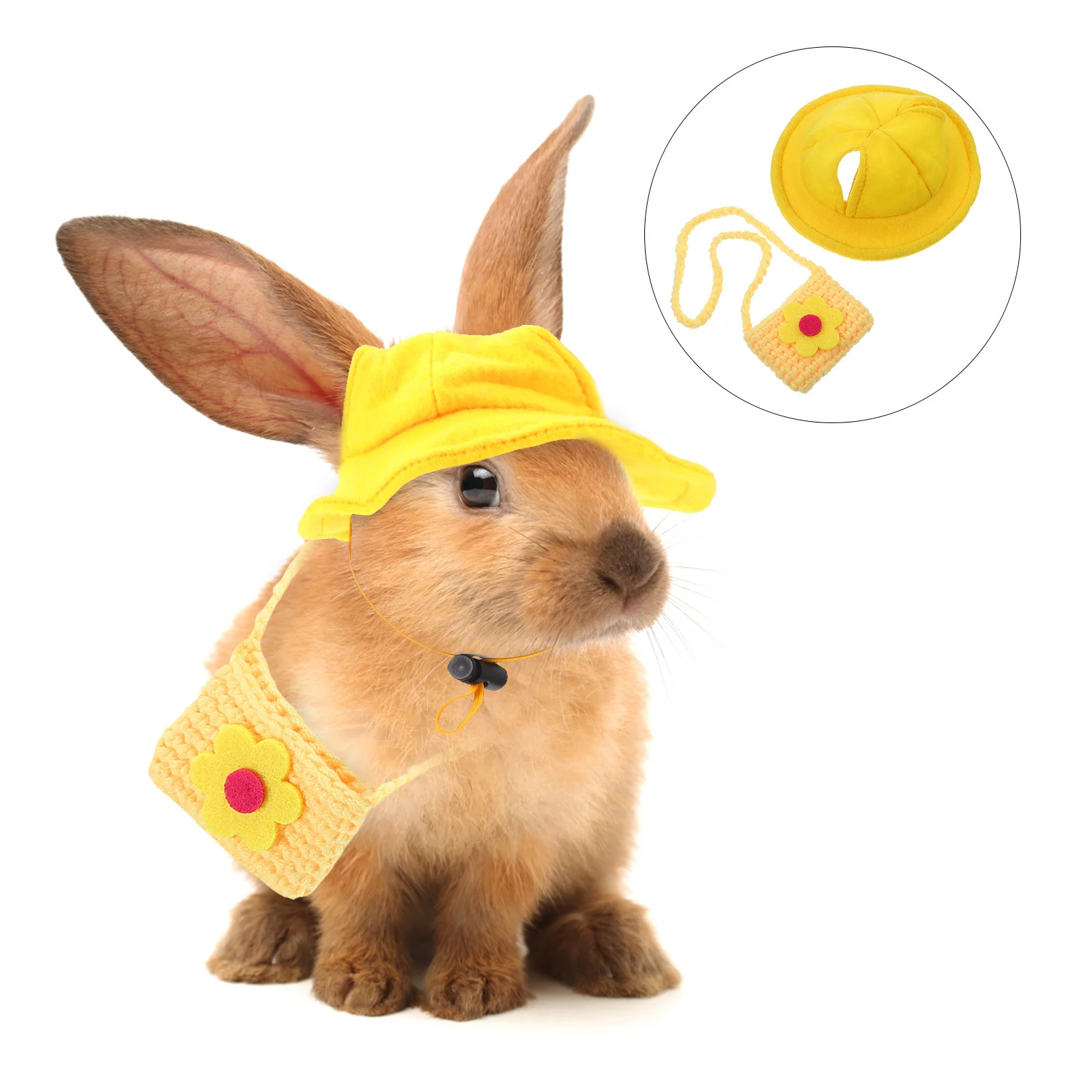 

Housoutil Pet Hat Bunny Costume Small Pouch Adorable Accessory for Easter Party Lovely Animal Dress Up