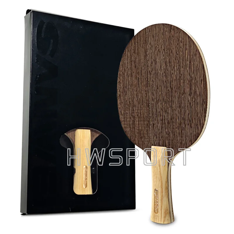 SANWEI Dynamo Table Tennis Blade 5 Ply Wood Ping Pong Blade Wenge Surface Kiri Core for Quick Attack with Loop Driving