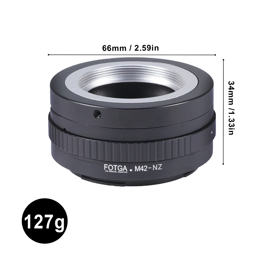 Aluminiumlegierung Adapterring M42-Objektivanschluss auf EOSR T2-Anschluss M42-EOSR Objektivadapter für Canon EOSR RP für Nikon spiegellose Kamera – Detail 17