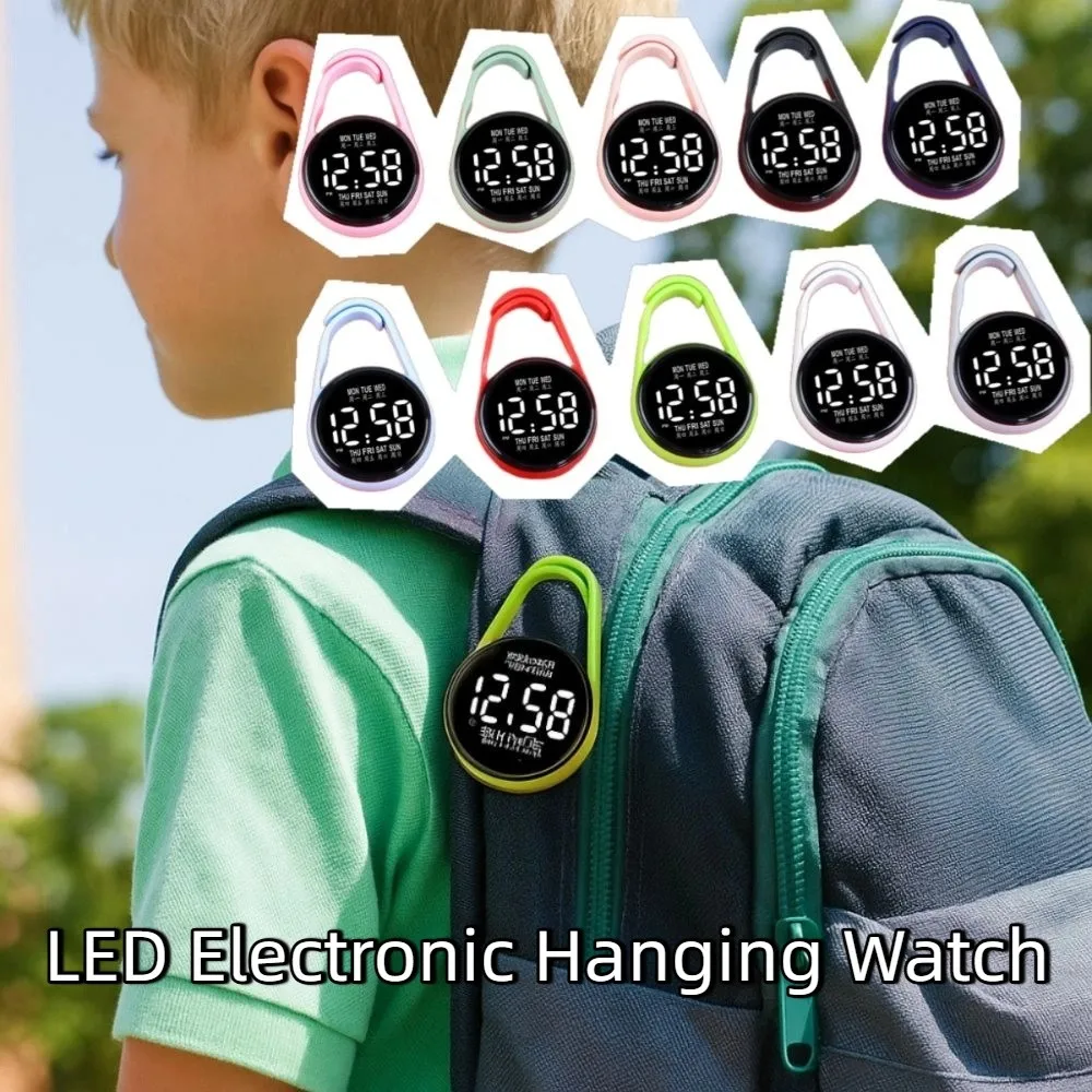 LED Electronic Hanging Watch Portable Digital Display Pocket Watch Pocket Style Waterproof Luminous Pocket Watch