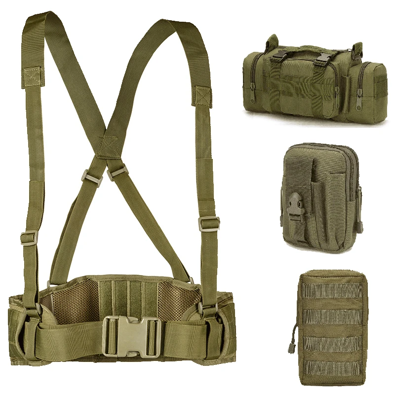 Tactical airsof Molle belt army military custom 1000D nylon belt men's suitable combat girdle EAS H-shaped adjustable  padded