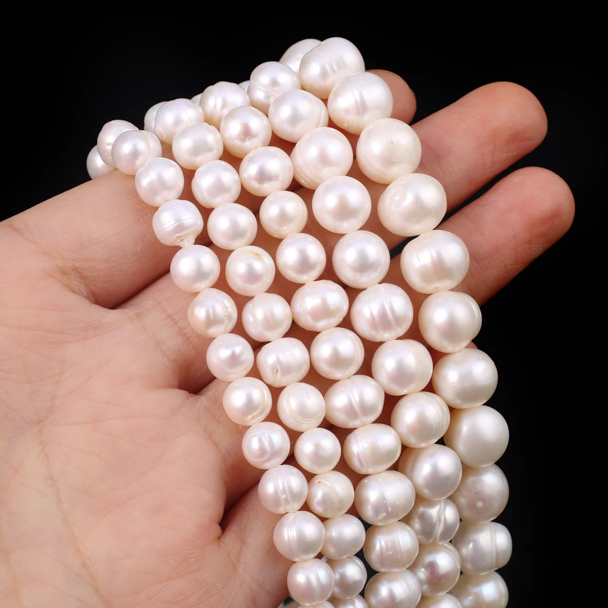 

Grade AA White Natural Freshwater Pearls Potato Shape Beads for Jewelry Making Supplies DIY Women Necklace Bracelet Accessories