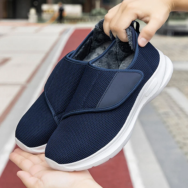 Winter Women Orthopedics Wide Feet Swollen Walking Casual Shoes Thumb Eversion Adjusting Soft Comfortable Diabetic Man Shoes