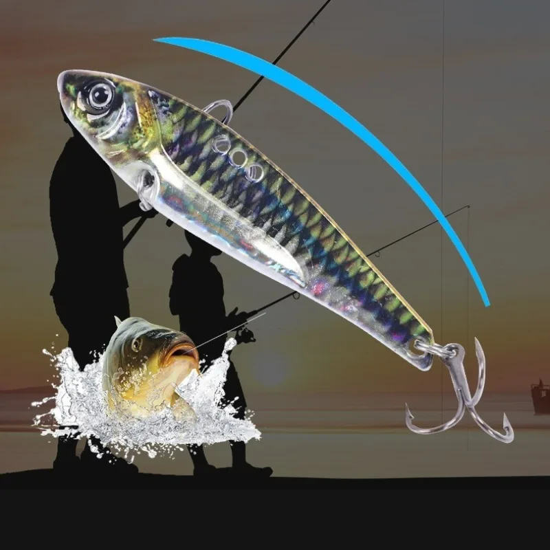 1PC 7g 10g 15g 18g VIB Fishing Lure Metal Sinking Blade Cast Shore-Casting Metal for Black Bass: Lures for All Water Columns
