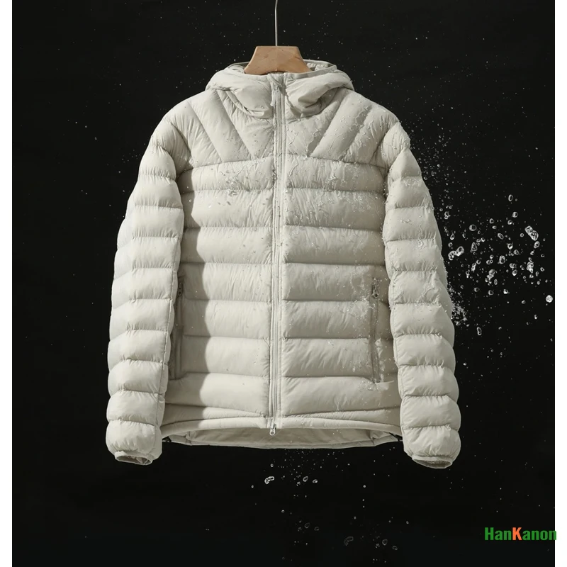 

Мужская уличная куртка-пуховик с капюшоном: ветрозащитная, водонепроницаемая, легкая и изолированная унисекс для кемпинга на открытом воздухе