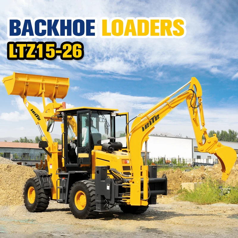 China 4*4 wheel backhoe loader 3 tons excavator loader tractor excavator