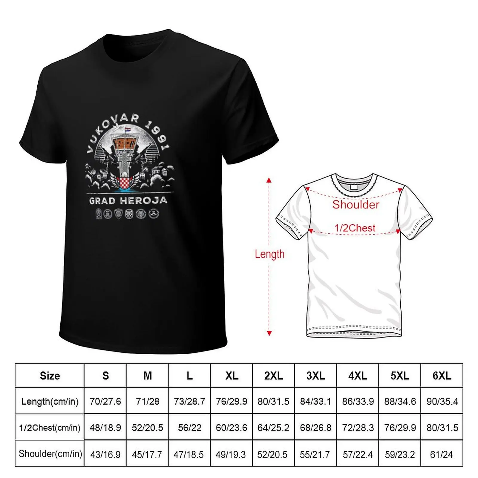 VUKOVAR 91 GRAD HEROJA T-Shirt Summer Festival T-Shirt