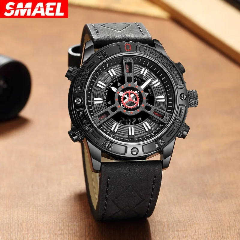 

Smael Foreign Trade Fashion Business Men's Quartz Watch Waterproof Multifunctional Outdoor Sports Watch