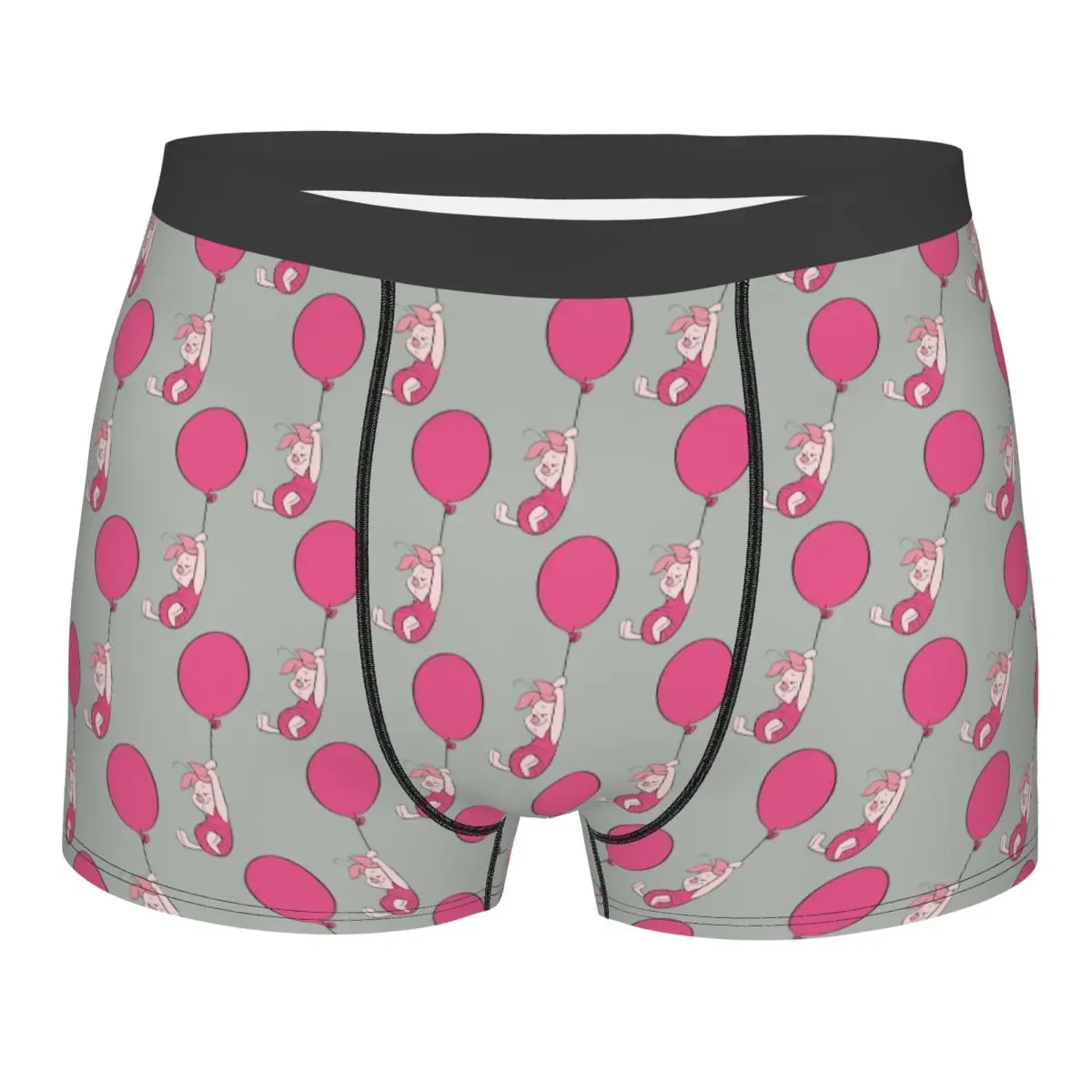 Custom Piglet's Big Movie Balloon Boxer Shorts For Men 3D Print Underwear Panties Briefs Stretch Underpants