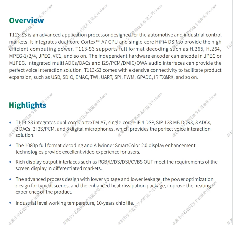 Helper T113-S3 development board used for industry automation and android development board for health care monitor automation