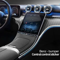 Car leather Central Control Panel patch For Mercedes Benz new C class GLC W206 C200L C260L interior modification accessories