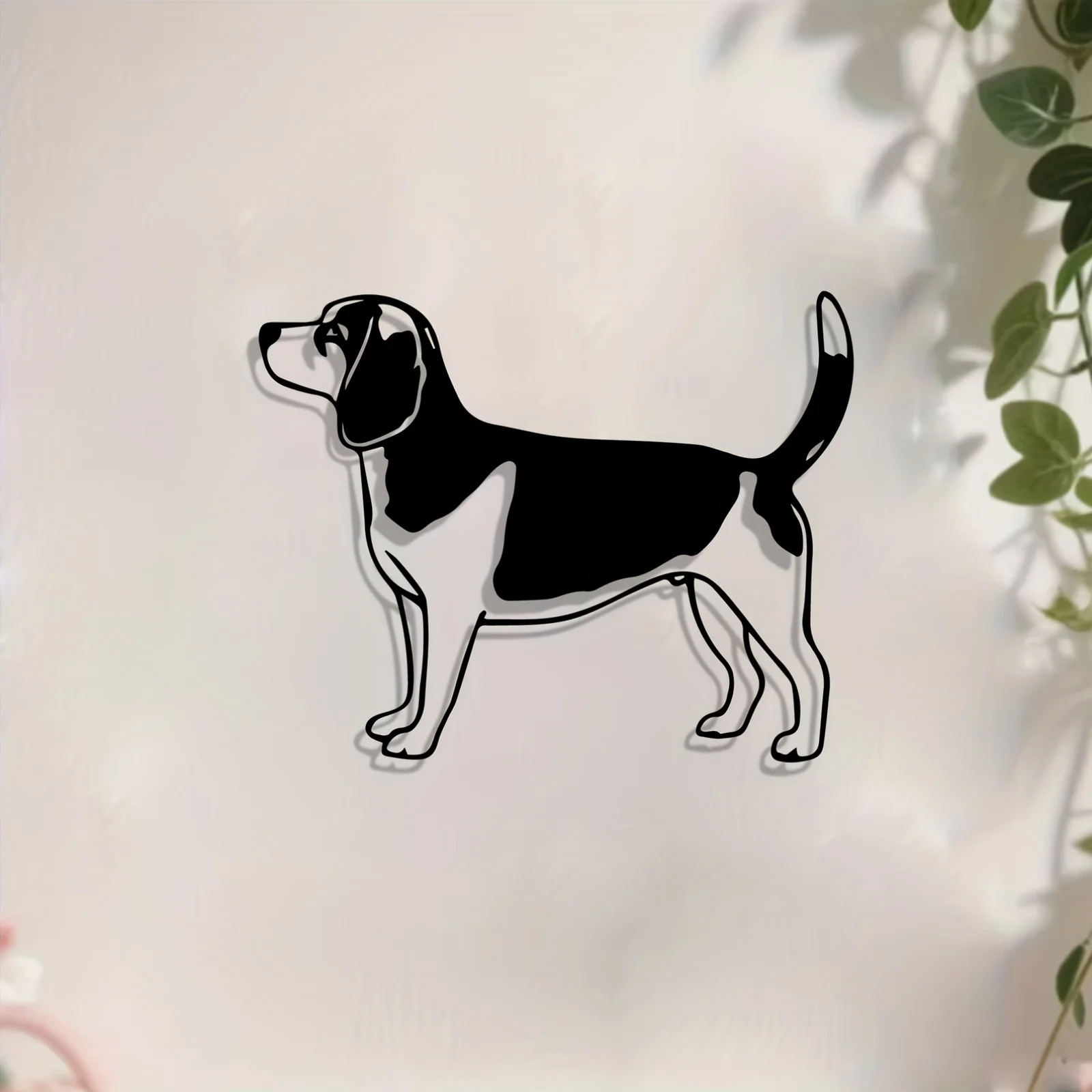 Beagle Metal Wall Art, Lifelike Beagle Iron Wall Sculpture, Weather‑Proof Indoor‑Outdoor Wall Decor