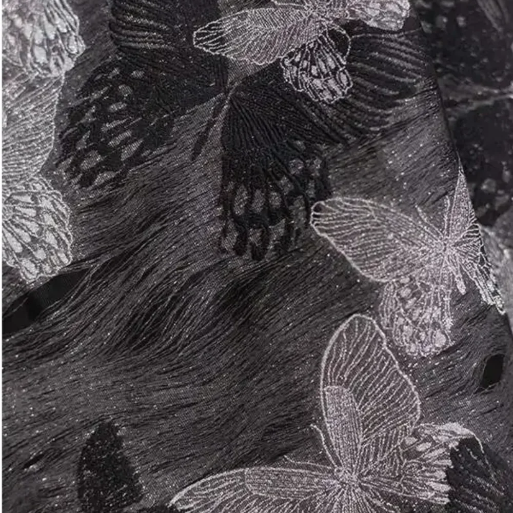 

Jacquard Dress Fabric Embroidered Butterfly Dress Fluffy Skirt Decoration Fashion Fabric for Sewing Material Cloth By The Yard