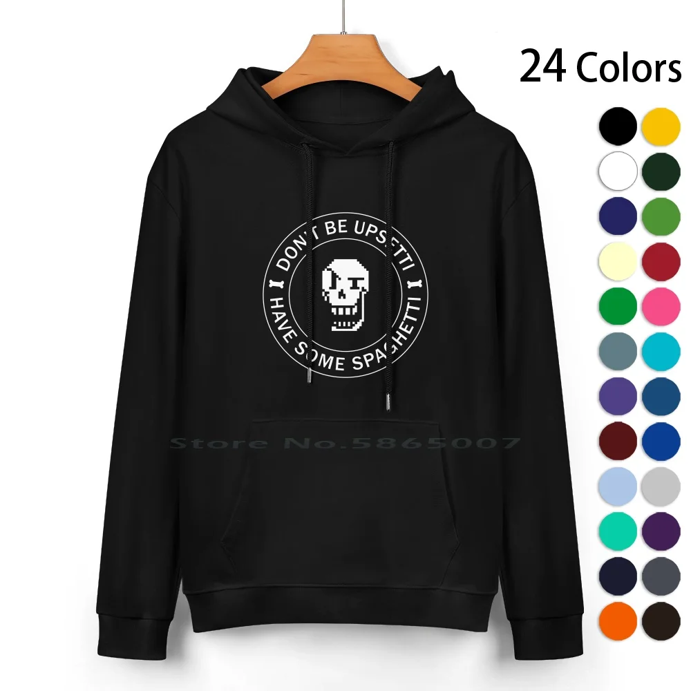 Undertale Pure Cotton Hoodie Sweater 24 Colors Dank Weed Undertale Vape Cartoon Bone Spaghetti Papyrus Kids White Funny Rap Hip