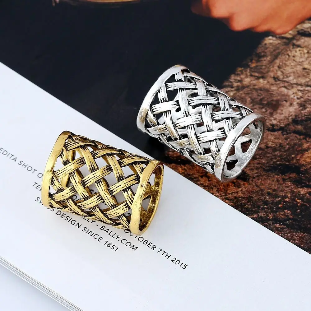Alloy Scarf Buckle Ring Crossed Net Antique Finish Cloth Decorative Ornaments Cylindrical Scarves Clips Brooch