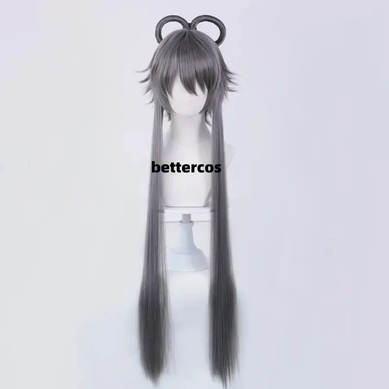 Penyanyi Wanita Lucu Panjang Pendek Rambut Abu-abu Luo Tianyi Cosplay Wig GF;54SV,G;89