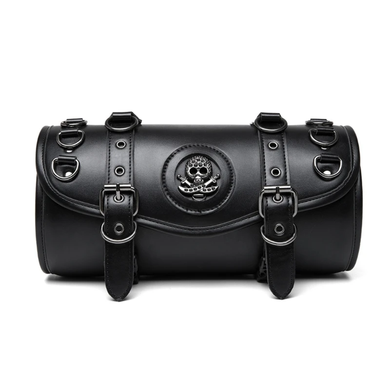 Motorcycle Saddlebag Front Handlebar Bag PU Leather Sissybar Storage Pouches Suitable for Tools&Essential, Daily Commute