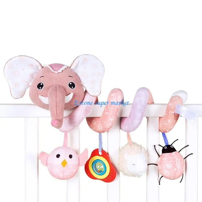 090b Crib Accessoires Tier für für Kinderwagen Interaktive Händeschläge Rassel für w/ quietschende Ring Neugeborene B