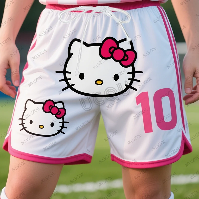 صيف جديد CHATGPT طبعة خاصة HelloKitty 10 طباعة كرة السلة النساء الرجال السراويل القصيرة جيرسي السراويل التدريب الرياضية غير رسمية
