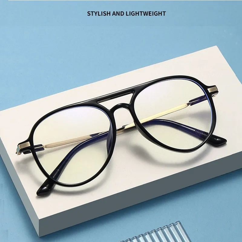 Transparent Frame Reading Glasses For Women Anti Blue Light Aviation Presbyopic Glasses For Men Polit Eyeglasses +1.00~+4.00