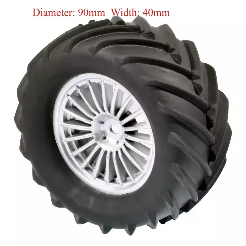 4Pcs Snow Sand Tires Tyre Wheel for Wltoys 144001 124018 124016 124017 144010 124019 H16P H16E 1/14 1/16 1/18 RC Off-road Car view 3