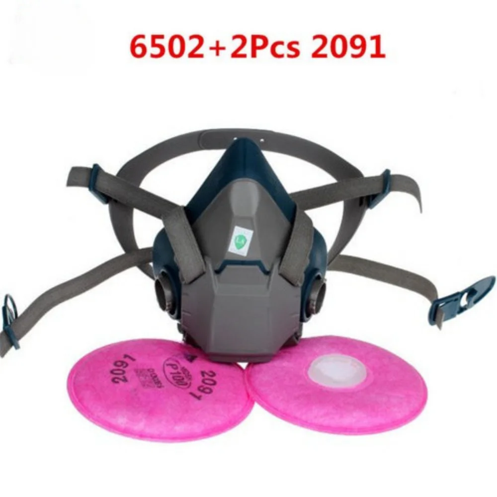 

Респиратор 3-в-1 для покраски и распыления с фильтрующим картриджем и хлопковым фильтром, маска для защиты лица от газов (6502 + 2091)