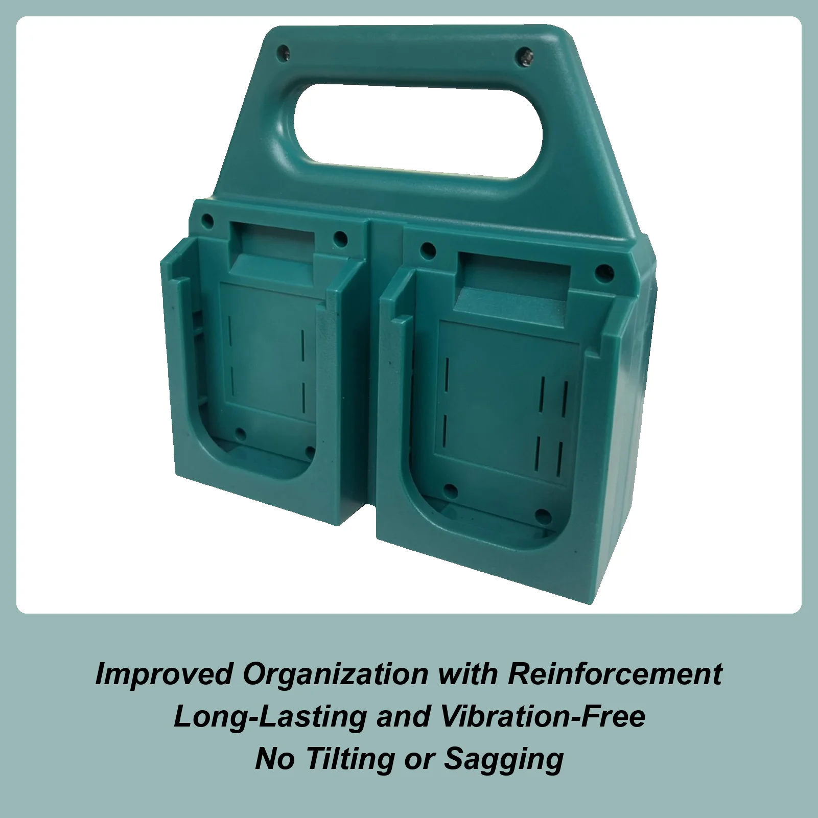 

Стеллаж для хранения батарей, 4-слотовый компактный держатель батареи для ящика, компактный небольшой контейнер для хранения инструментов для мастерской, авторемонта