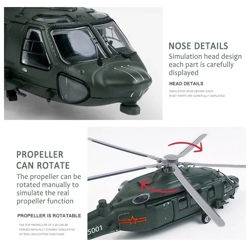 2024 1:55 New Armed Helicopter Model Helicopter No. 20 Alloy Model Military Education Toys Desktop Decorations Collection Gifts