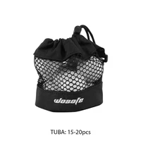 Pochette noire pour balle de Golf, avec maille en Nylon de haute qualité et Clip en plastique suspendu, pratique à accrocher sur le sac de Golf, 1 pièce 6