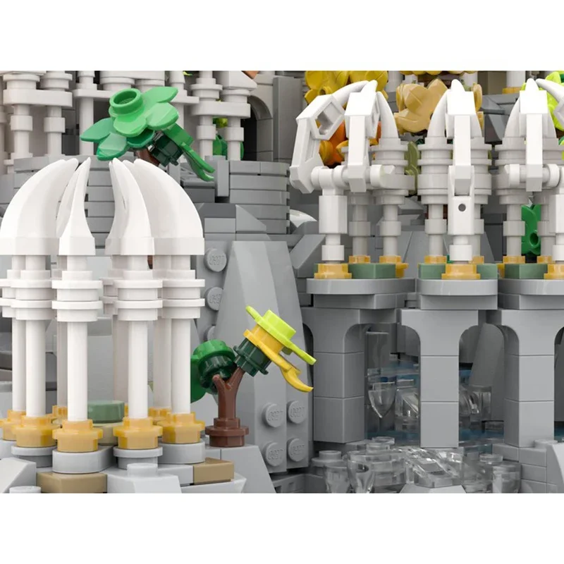 Beliebte Film modus Moc Bausteine Mini Craft Castle technische Straßen ansicht Ziegel DIY Montage Bau Spielzeug Weihnachts geschenk