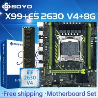 SOYO X99 Motherboard – LGA 2011-3, DDR4 (4 Slots, up to 128GB), NVMe M.2, SATA; Optional Xeon E5-2630 V4 + 8GB Kit