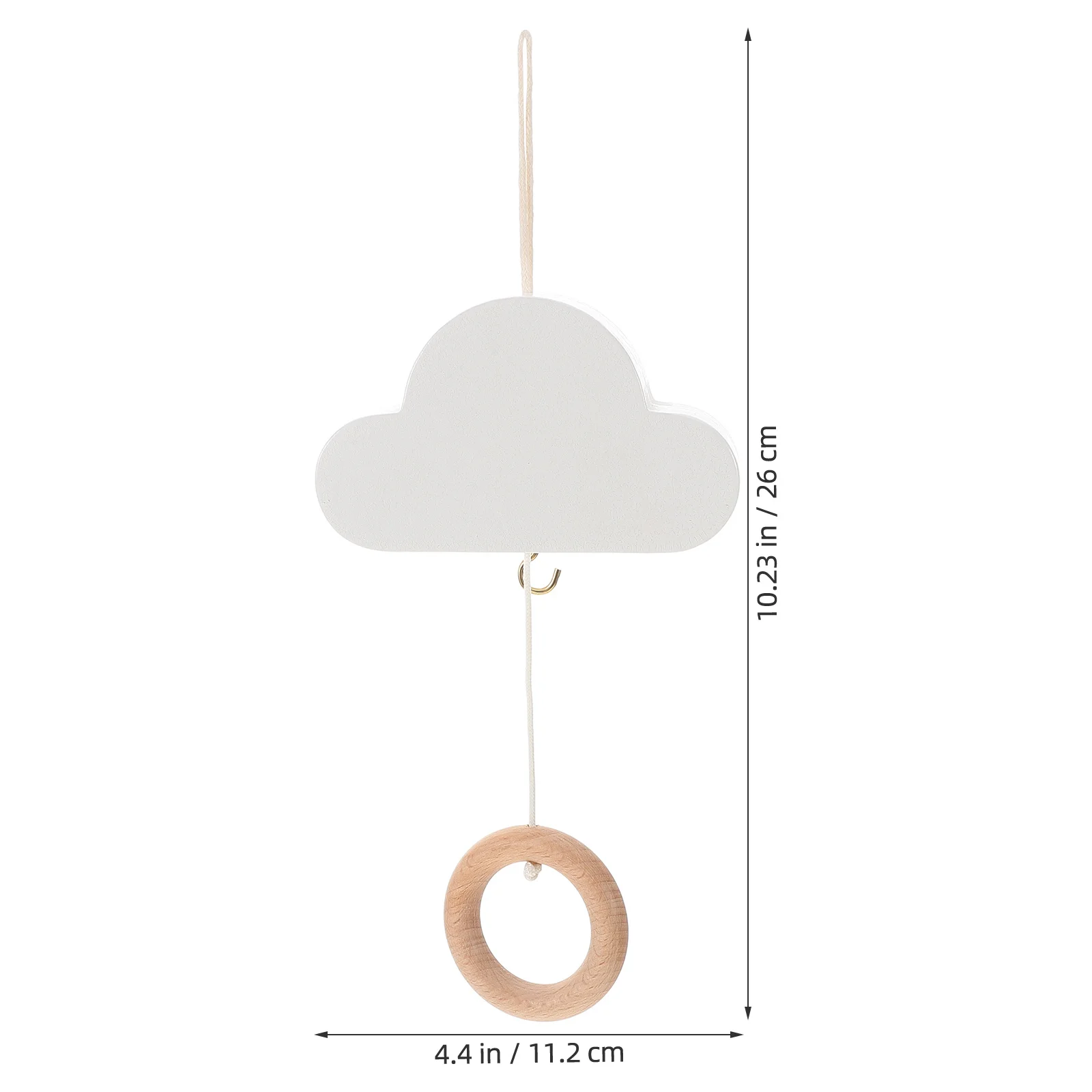Mobiles Babybett in Wolkenform zum Aufhängen, Kinderzimmer-Dekoration, minimalistischer Boho-Stil, verstellbares Kinderbett, handgefertigte Babybettglocke