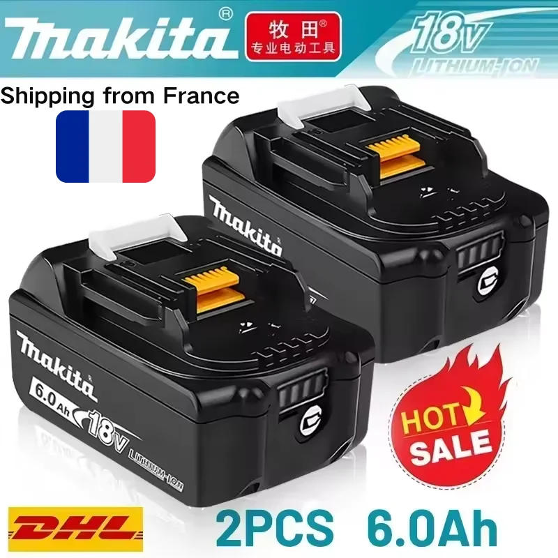 Makita BL1860B 18V 6Ah LXT Lithium-Ionen-Akku für Elektrowerkzeuge, Hohe Kapazität, Ersatz für Makita 18V Handbohrmaschine