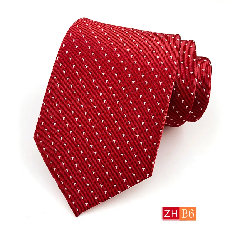 Fashion Business Men\'s Silk Tie 8cm Soft Novelty Necktie Solid Color Spots Ties for Men Dot Floral Bowtie Wedding Gift