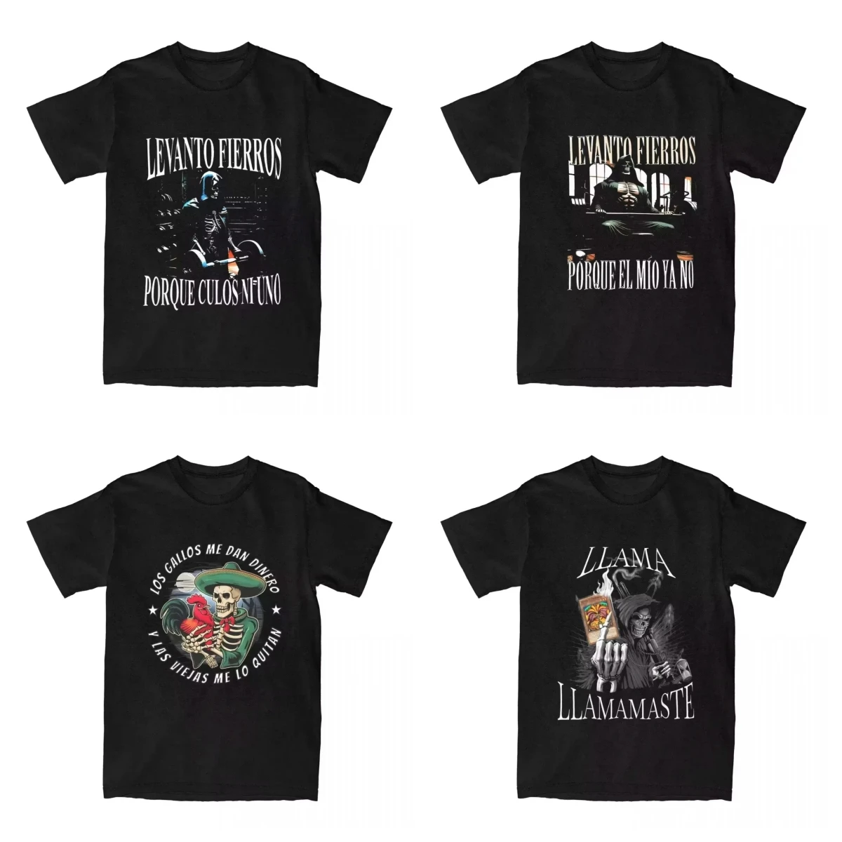 

Unisex Calacas Chidas Gym T-shirt Harajuku Style Casual Wear Short Sleeve 35cm Beach T-shirt for Training And Leisure