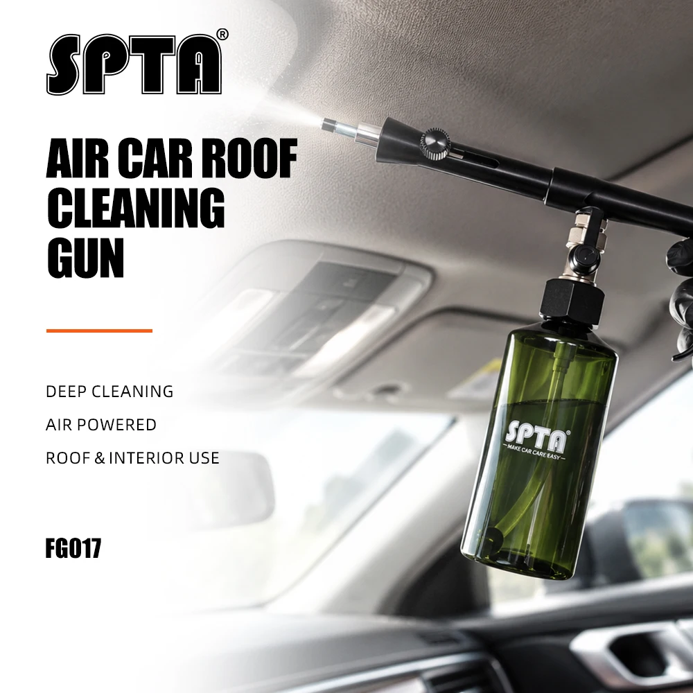 SPTA Car Interior Cleaning Gun Air Blow Coating Spray With Bottle Multi-function Tool For Auto Detailing
