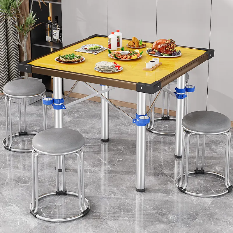 Household folding mahjong table Multifunctional simple dormitory table Dual-purpose hand rubbing chess and card table Manual