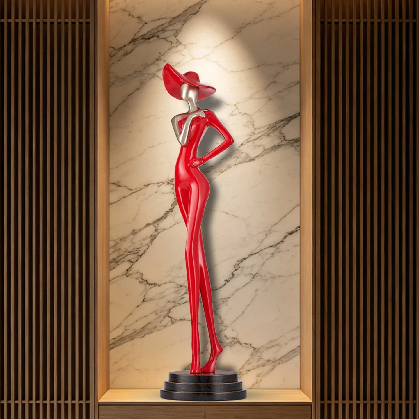 H178  Sculpture, figure shape, vertical ornament, slender light luxury, high-end entrance handicraft decoration