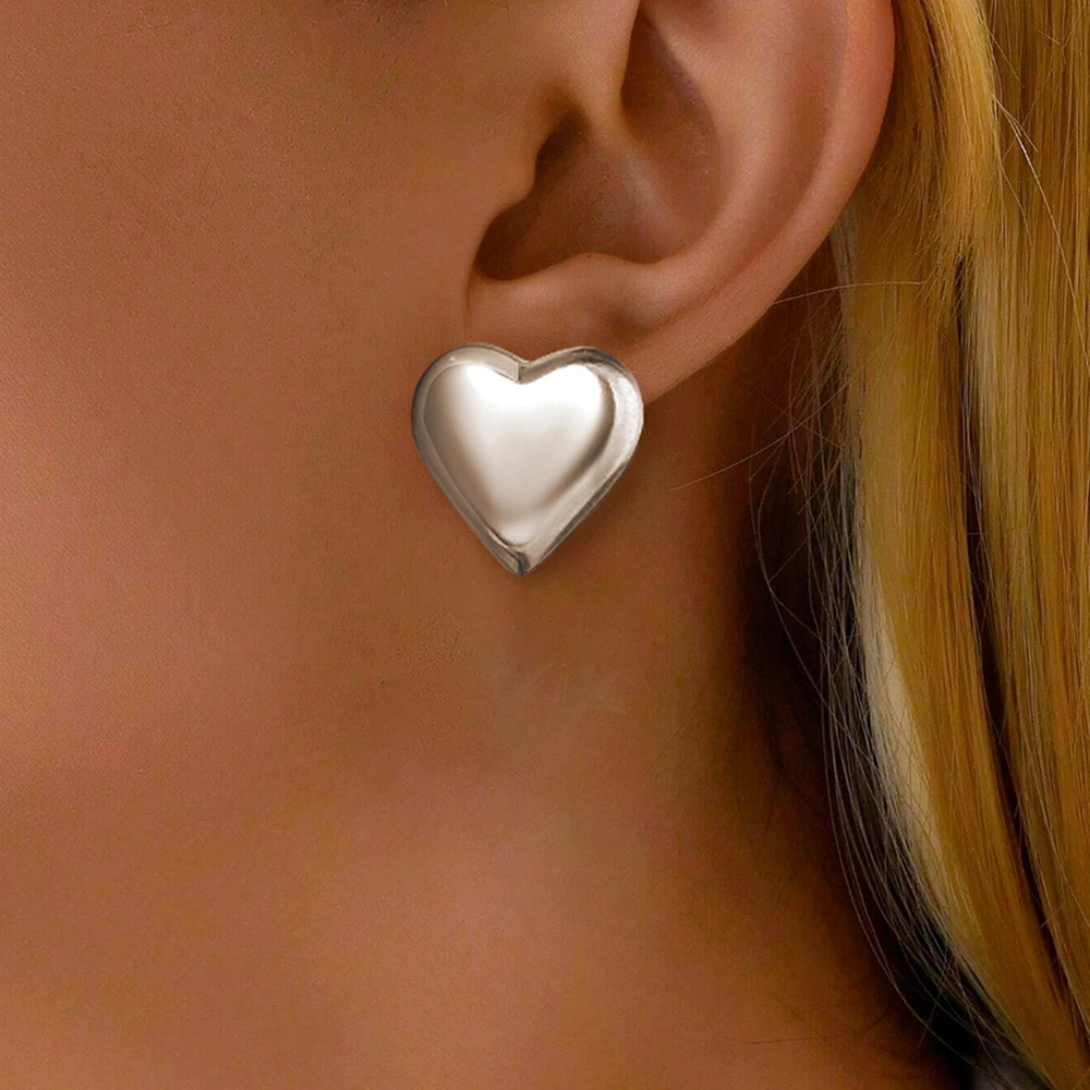 DOTIFI Stainless Steel Earrings Women's Heart Geometric Earrings Various Elegant Ladies Fashion Jewelry Gift Wholesale