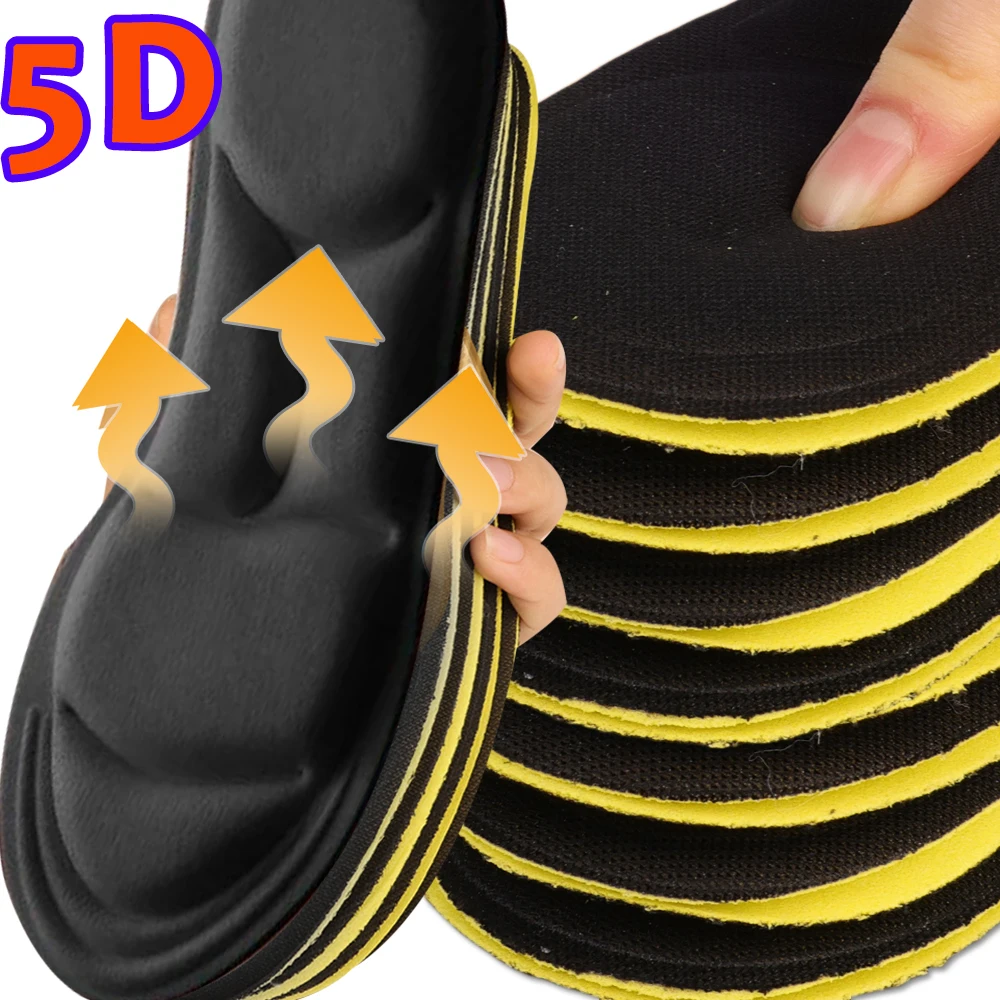 5D Cloud Massage Insoles Memory Foam Shoes Pads Insoles Breathable Cushion Sport Running Insoles for Feet Orthopedic Inserts