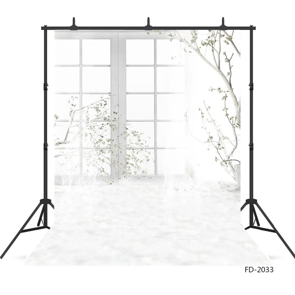 Vinyl Photography Backdrops for Photo Studio White Room Window Photographic Backgrounds Baby Shower Children Portrait Photocall