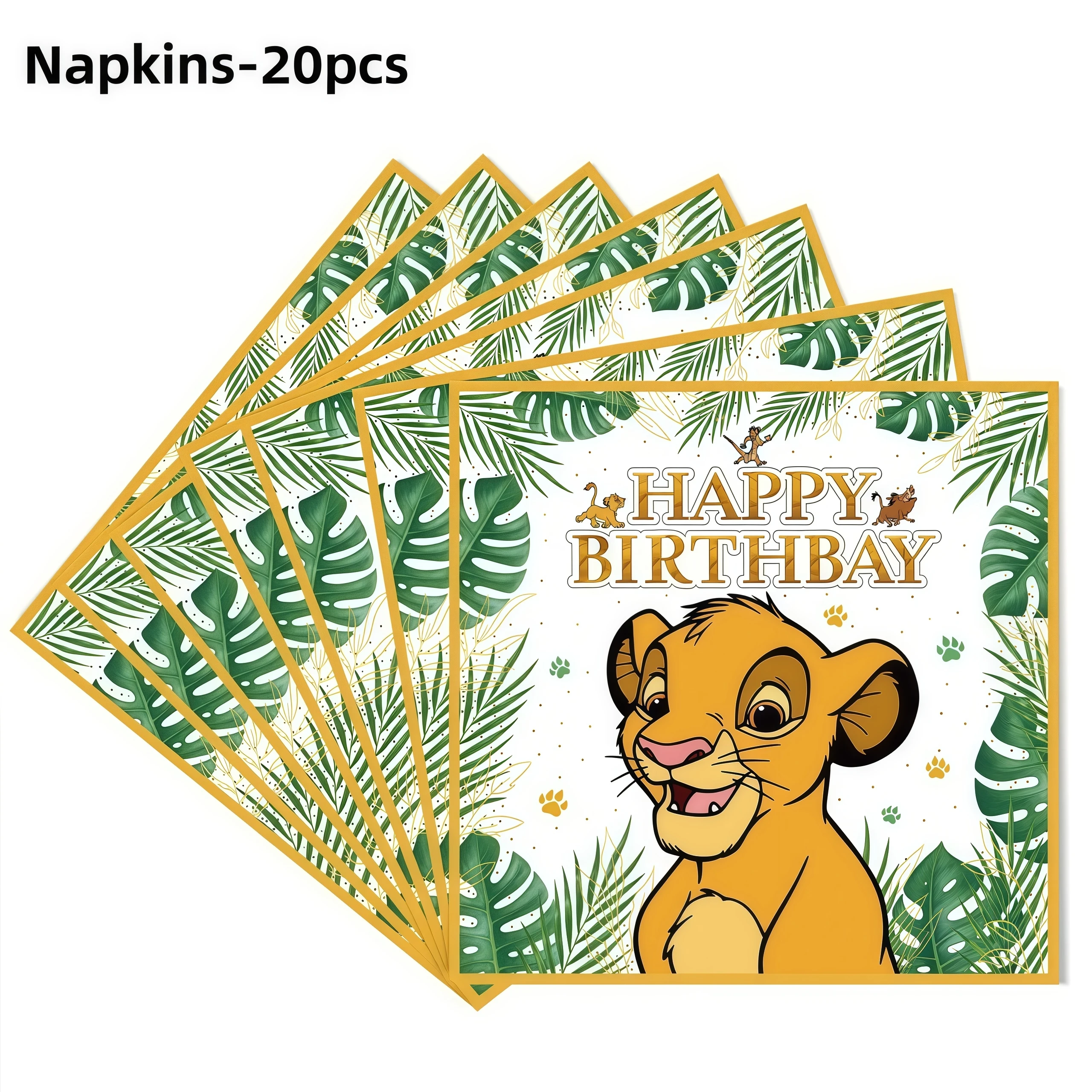 König der Löwen Simba Geburtstagsdekoration Partyzubehör Cartoon-Becher Teller Servietten Tischdecke für Kindergeburtstag Geschenk Babyparty – Detail 19
