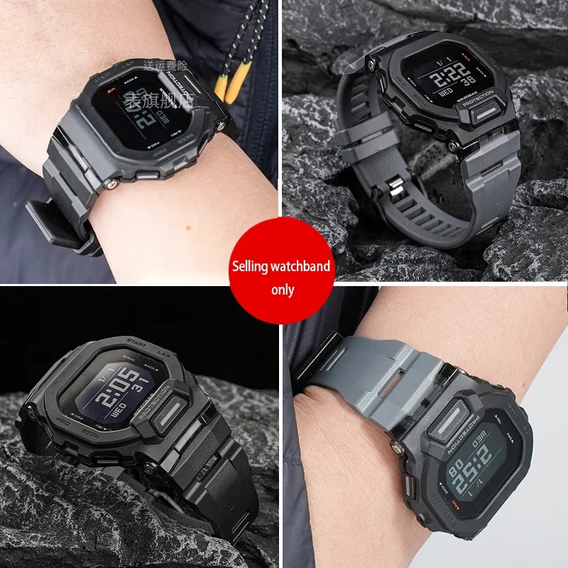 Quality Resin Watch Strap for Casio G-SHOCK Series 3506 GBD-200-1AGBD-200RD-4 Dedicated Silicone Strap Men's Sports Bracelet