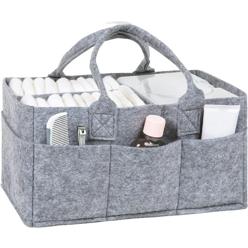 Lichte Pasgeboren Baby Vilt Luier Opbergtas Multifunctionele Split Velcro Luier Grote Capaciteit Opvouwbare Mama Tas Voor 0-24 Maanden