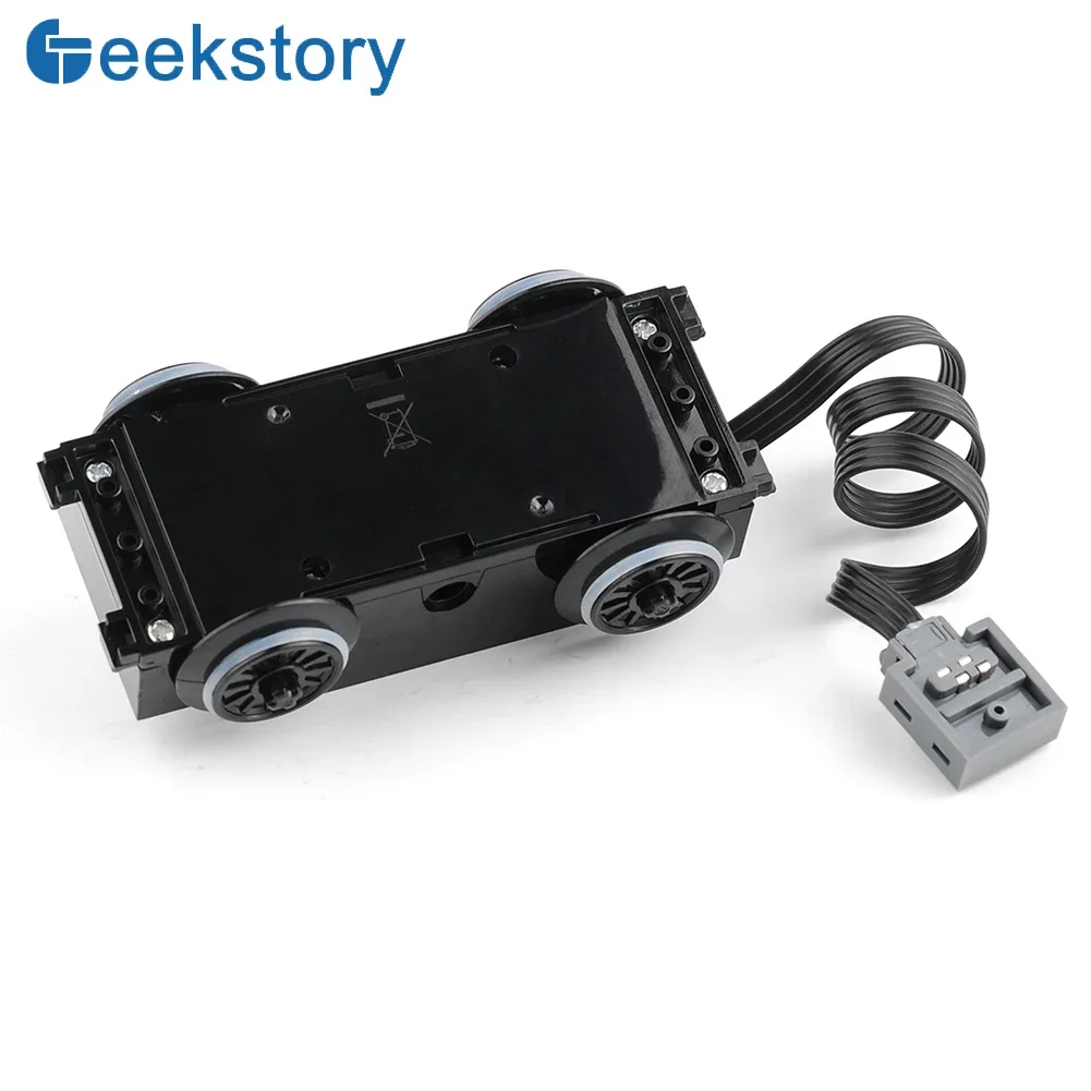 محرك مسار قطار MOC مع محور عجلة لوظائف الطاقة والأجزاء التقنية وكتل البناء والليجويدز #4