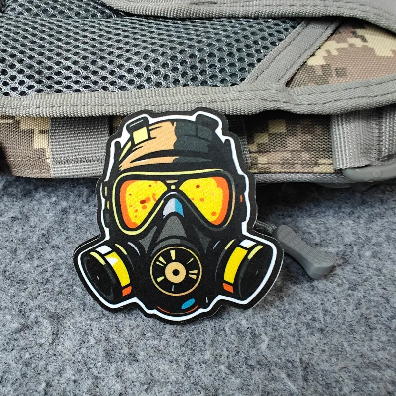 2026 Neuer taktischer Patch, Gasmaske Moral-Abzeichen, für Kleidung, Hüte, Rucksäcke, etc., mit Klettverschluss