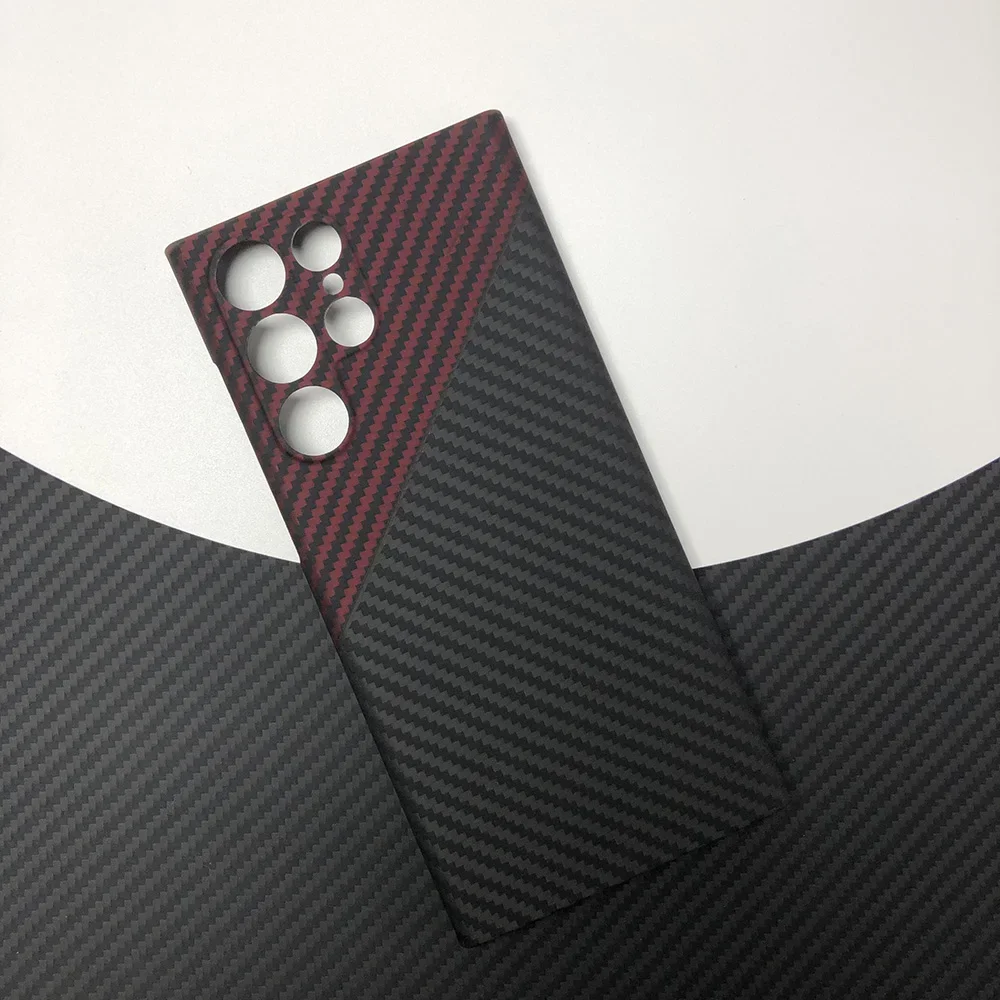 phone black case for Samsung Galaxy S22 Ultra s22u S22U Kevlar case real Aramid Carbon Fiber case Geometric Lightweight 01-05