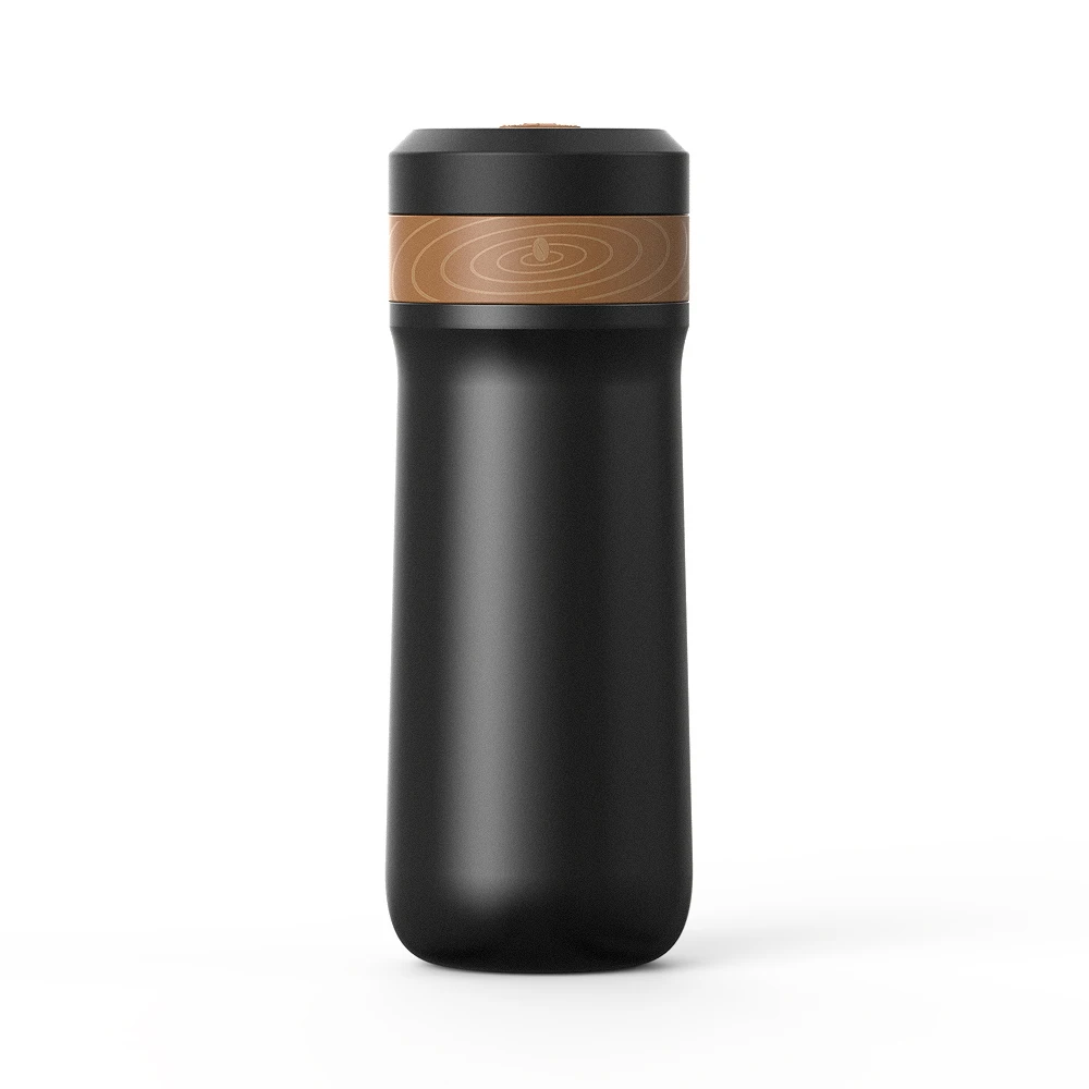 Travel Portable 2 in 1 Double-Walled Insulated Mug and French Press Coffee Mug Double Fine Micro Mesh 100-120 Coffee Maker