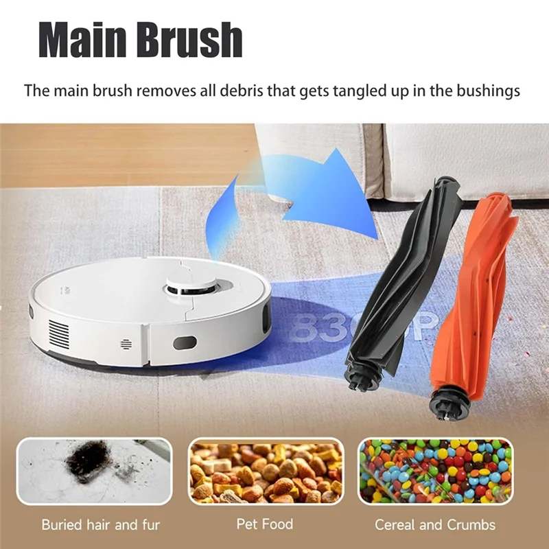 19PCS Vacuum Cleaner Accessories Main Side Brushes Mop Pads Filters Dust Bags For Dreame Mova S20 Ultra/RLM71CE-A76Z