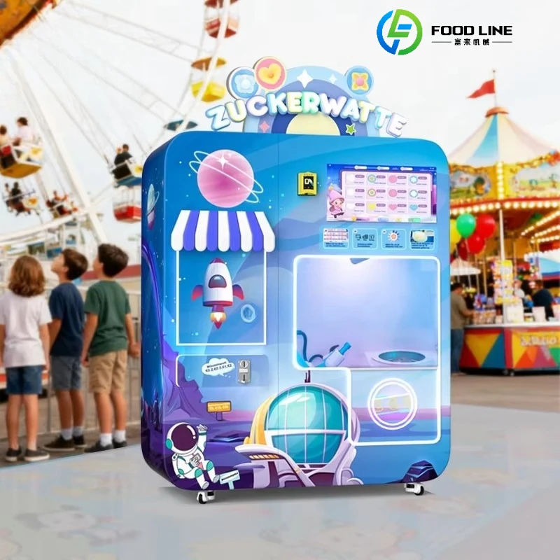 Cotton Candy Floss Sugar Stick Vending Machine Automatic Candy Dispenser Robotic Cotton Candy Vending Machines for Retail Items